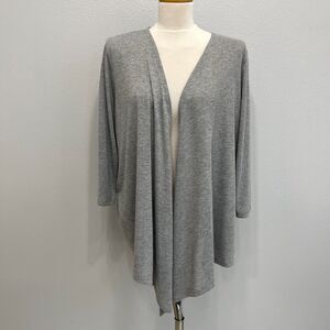 Chico's Women's Cardigan Thin Sweater Top Size 3 XL 16 Light Gray